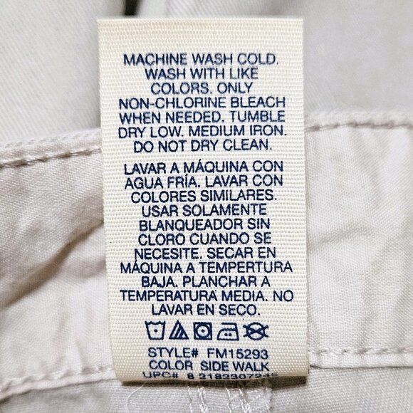 Faded Glory Flat Front Tan Chino Shorts - Mens 36 - Picture 5 of 6